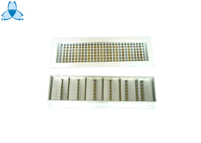 Linear Bar Return Air Louver Single Deflection Air Grille - 0° / 30° For Industrial Fresh Air