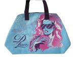 Green / Blue / Pink / Orange 75g Zipper Shopping Bag, Non Woven Carry Bags For
