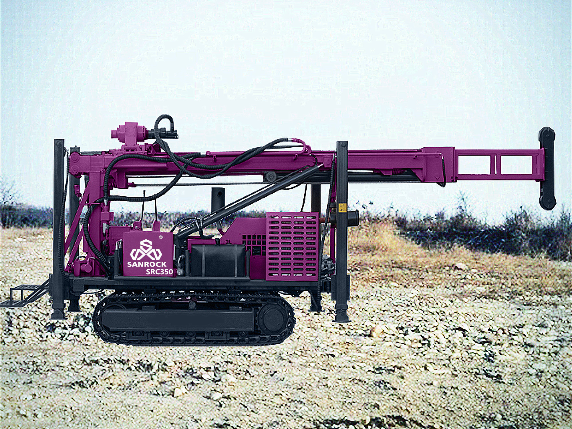 Diamond Core Drill Rig With Mud Pump Exploration Depth 350m Hydraulic Core Drilling Rig