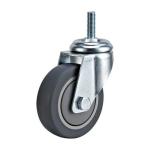 medium duty 4" swivel grey TPR caster total brake, 100mm TPR castors