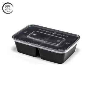 Quality Disposable 2 Compartment Lunch Box Ideal for Rice &amp; Vegetables, Perfect for Fast Food Takeout wholesale