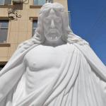 BLVE White Stone Carving Religious Jesus Statue Life Size Christ The Redeemer
