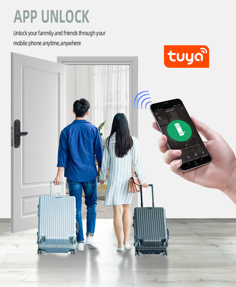 25mm Tuya Smart Door Lock X10 Waterproof Smart Entry Door Locks
