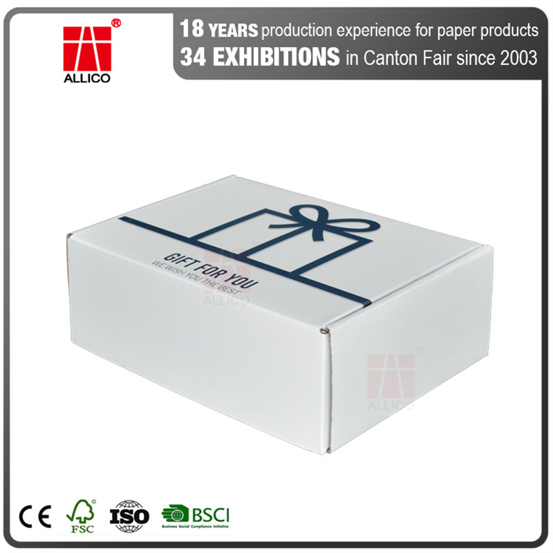 32 ECT Folding White Mailer Shoe Packaging Box FCS Standard Paper