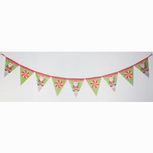 China Christmas Triangle Flag Bunting santa and candy on sale