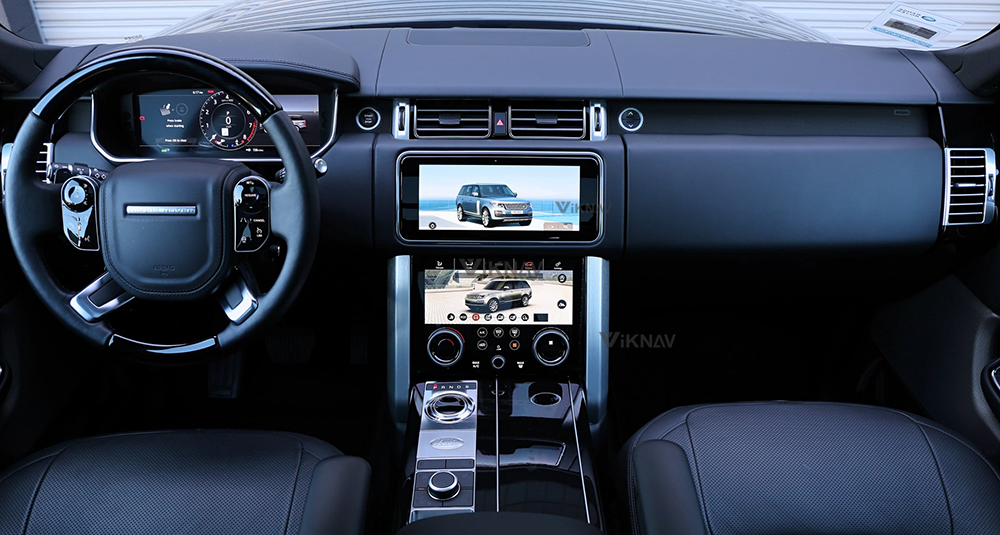Double Din Range Rover Android Head Unit Car Radio Player AC Panel