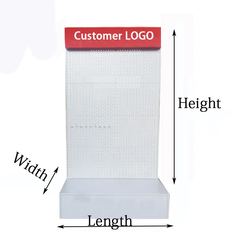 Supermarket Juice Drinks Display Shelves With Holes In The Back Panels Of Commercial Super Shelves