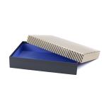 Elegant Gold Striped 9x13 Kraft Shirt Gift Box Two Piece