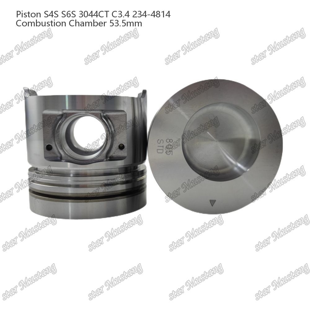 S4S S6S 3044CT C3.4 Engine Piston Alfine Chamber Size 53.5mm Oil Ring 4.5mm 234-4814 For Mitsubishi Engine Spare Parts
