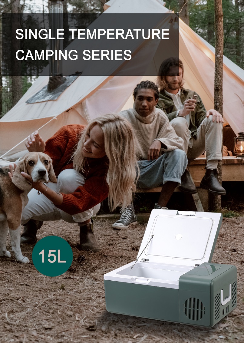 R134a/R600a Refrigerant 15L AC-DC 12V 240V Portable Mini Solar Camping Refrigerator