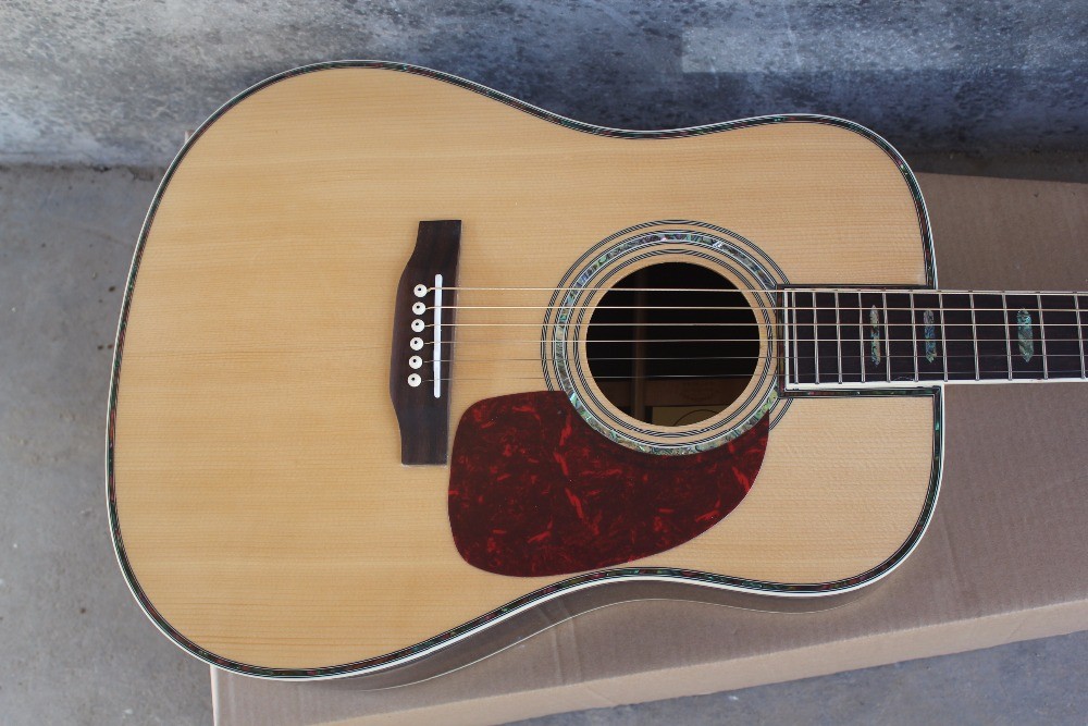 Ebony fretboard acoustic guitar AAA solid top acoustic electric guitar OEM round body custom guitar