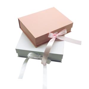 Quality Handbag Necklace Jewelry Ribbon Folding Magnetic Gift Box Rectangular wholesale