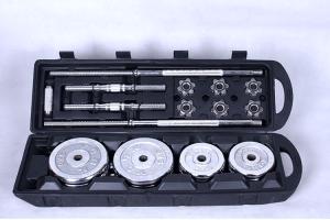 Quality sets 50kg cast iron chromed weight lifting adjustable dumbbell barbell wholesale