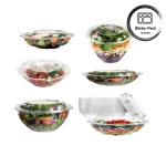 Food Grade Plastic Salad Containers18oz 24oz 32oz 40oz Leakproof Design