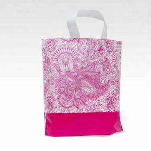 Quality LDPE Plastic Bag Logo Printing Plastic die cut poly handle bag wholesale