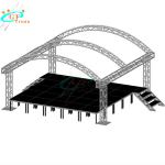 18mm Adjustable Four Legs Aluminum Stage Platform For Weddings