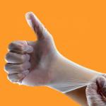 Medical Vinyl Exam Gloves Powder Free Latex Free Flexible Non Slip Design