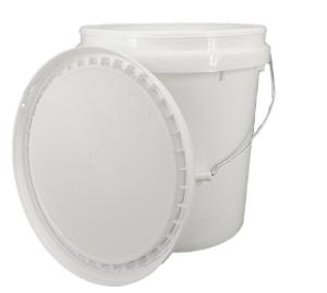 Quality Cylindrical Food Grade Plastic Bucket With Handle Lid 20L White wholesale