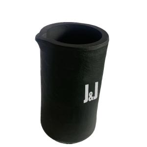 Quality Black Cylindrical Melting Gold Crucible Chemical / Heat Resistance 150kg Capacity wholesale