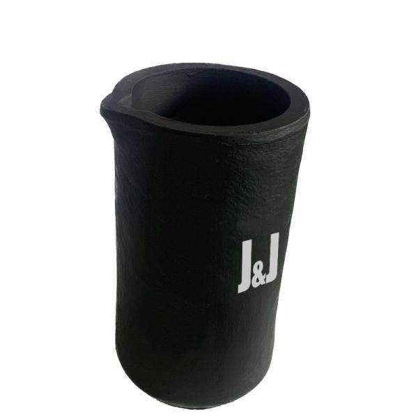 Black Cylindrical Melting Gold Crucible Chemical / Heat Resistance 150kg