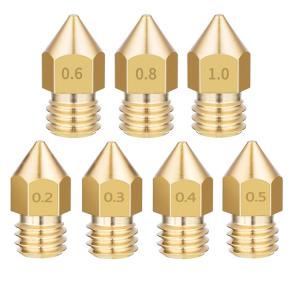 Quality MK8 Extruder Brass 13mm*6mm 3D Printer Nozzle 0.1mm Print layer wholesale