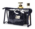9.6''X3''X5.9'' 3 Piece Clear PVC Toiletry Bag Waterproof Cosmetic Bag