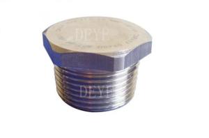 China SS201 SS304 Screwed SS Threaded Pipe Fittings With Hex Plug on sale