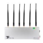 Desktop 6 Channel Mobile Phone Signal Jammer 100-200 Sqm Rang 40w Durable
