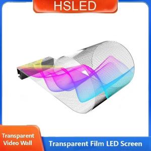 Quality Transparent Led Film Display on Window Flexible Transparent Video Wall wholesale