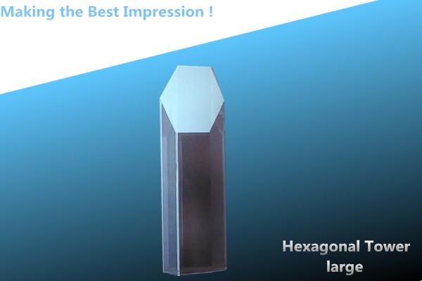 CRYSTAL awards/crystal trophy/CRYSTAL AWARD/HEXAGONAL TOWER AWARD/CRYSTAL