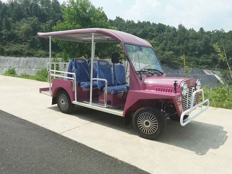 2022 Golf Cart Electric Tourist Bus Lithium Battery 2100 mm Wheelbase 155/65 R13 Tyre