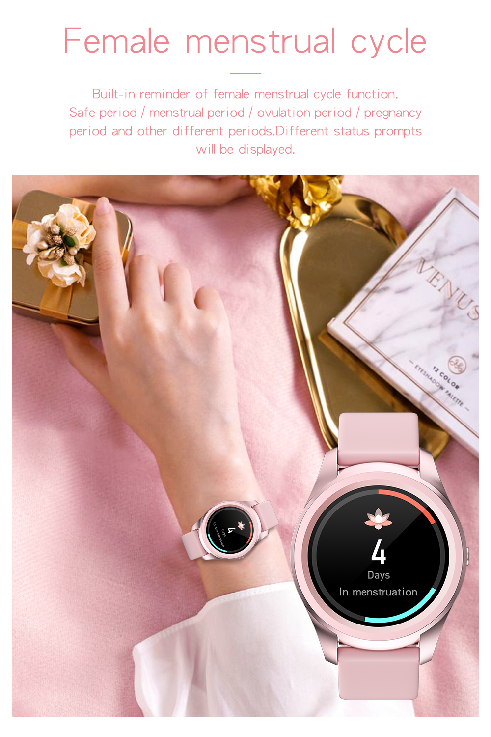1.28inch Full Touch Smartwatch Heart Rate Blood Pressure Blood Oxygen