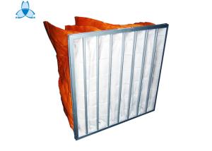 Quality Industrial Orange Pocket Air Filter High Dirty Capacity With EVA Or Silica Rubber Gasket wholesale