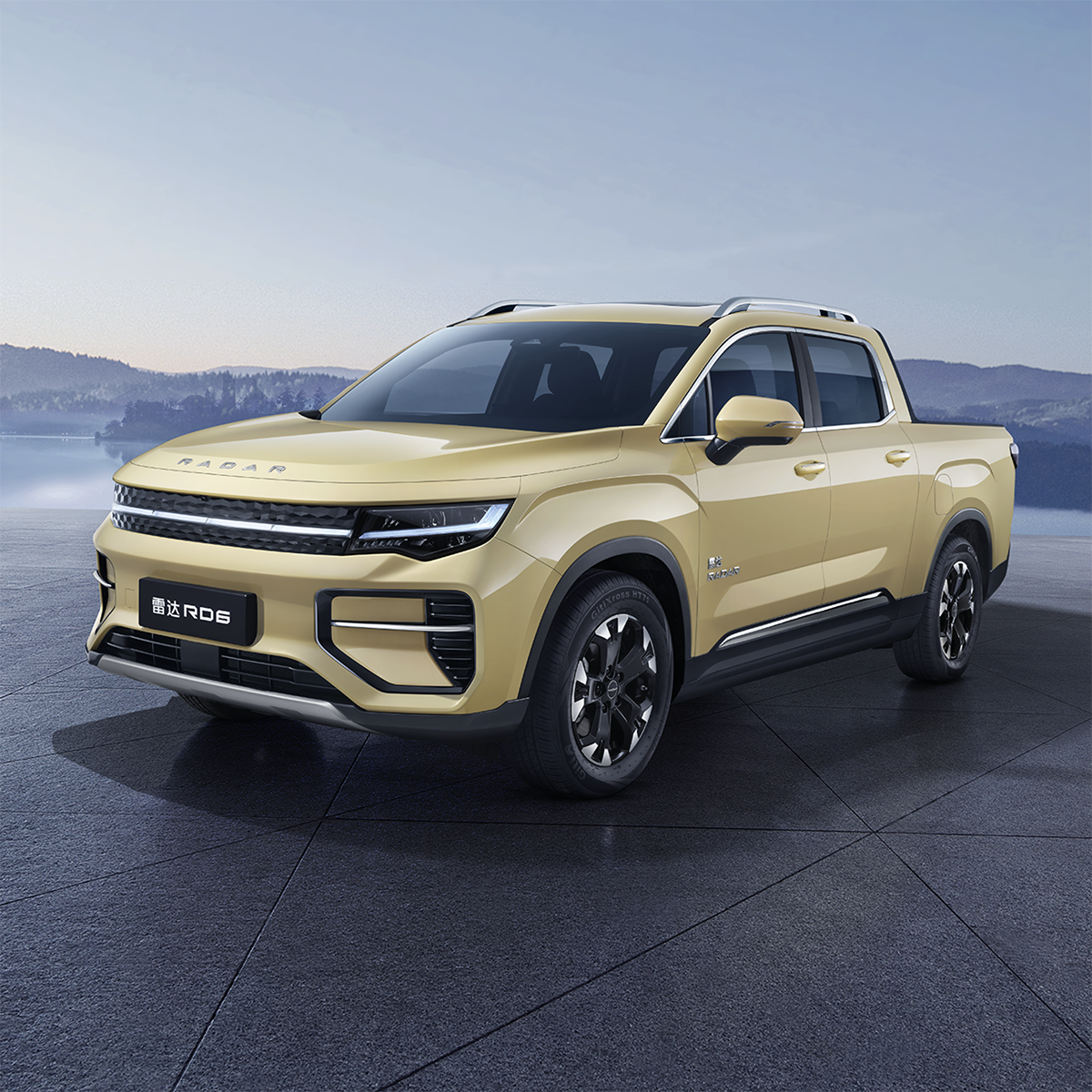 2023 2024 Geely Ev Car Radar RD6 4 Doors 5 Seaters Pick Up Long Range Electric Pickup Truck 4x4 4wd Cars 5260*1900*1830mm