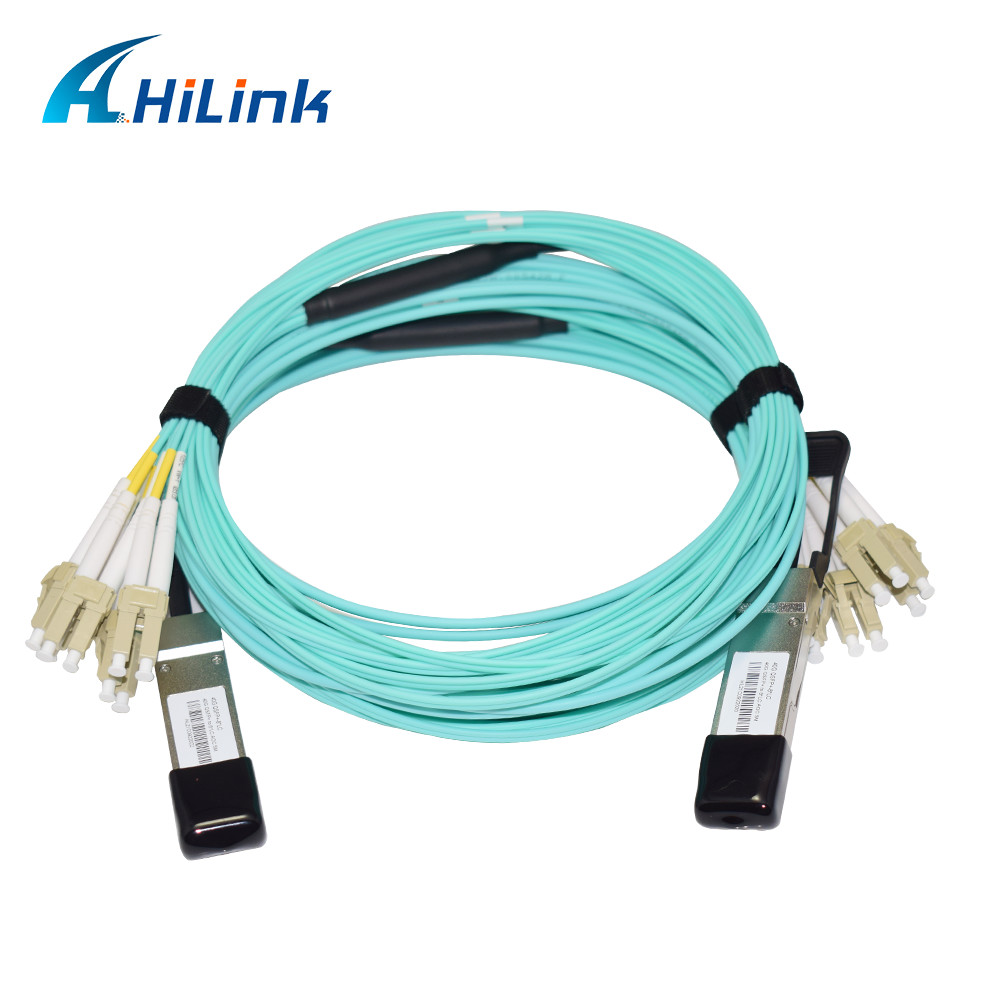 40G-Base QSFP+ To 8xLC SR4 Active Optical Breakout Cable MSA Compliant 40G AOC