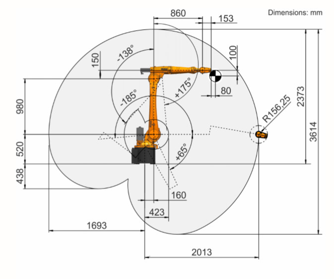 KR 16 R2010 Kuka Robot Arm Mechanical Robot Arm KR C4 Compact Controller