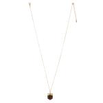 Gold-Plated Gemstone Pendant Necklace Zircon Women Fashion Chain Necklace