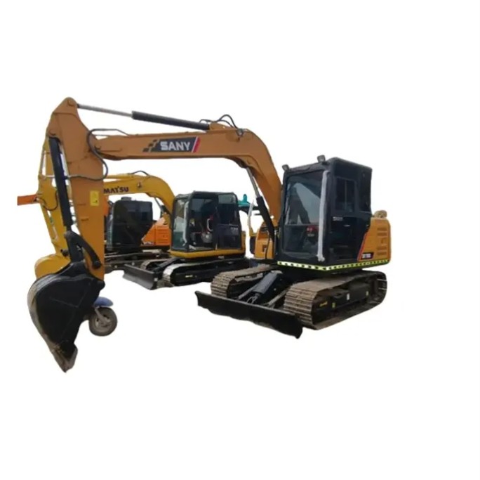 Original China Sany SY75C Used Hydraulic Crawler Mini Excavators 7ton Sy75 75C-8 75C -10 Second Hand Diggers