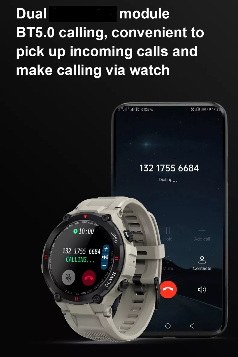 Mutiple Sports IP67 Waterproof Pressure Oxgen Tracking Suit for People K2 Sports Smartwatch
