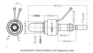 Quality 75kW 915MHz CW Magnetron Microwave Heating Sintering Thawing wholesale
