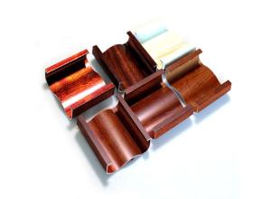 Quality Customized Wood Finish Aluminium Profiles Heat Transfer Extruded Aluminum Profile For Curtain Wall Glass Window And Door wholesale