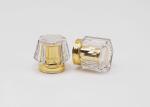 Non Spill Gold Aluminum Perfume Bottle Lid Textured Design With Concave Collar
