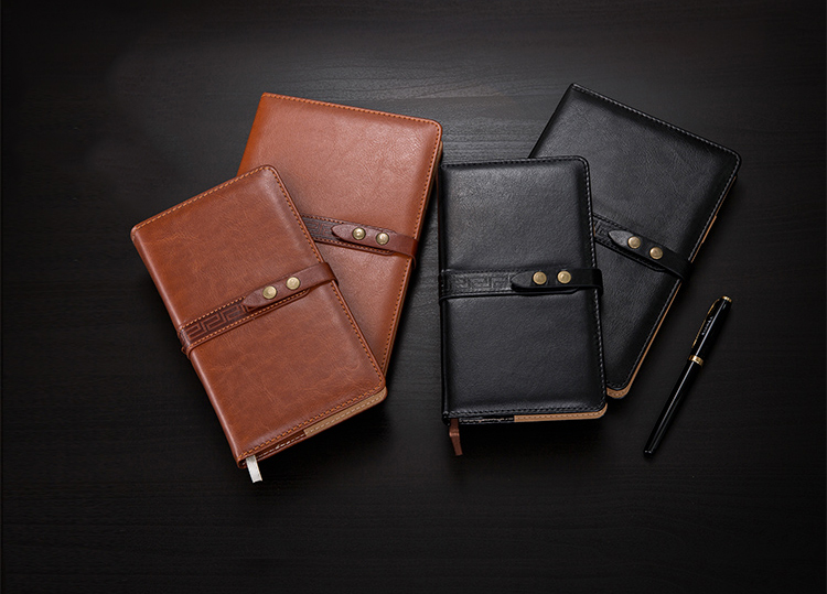 Custom Pu Leather Notebook With Company Logo For Business B5 / Customized Size