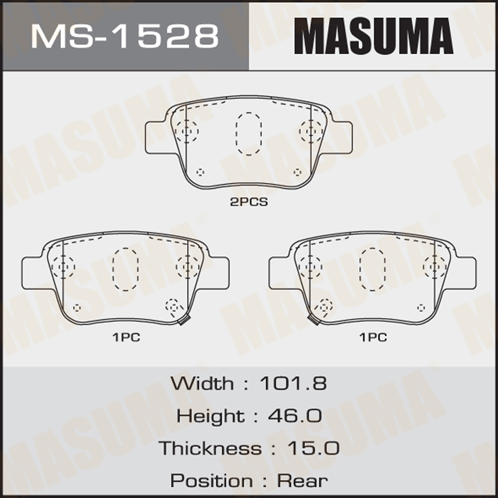 04466-28110 OE NO. MASUMA Auto Brake Pads for Universal Brake System Noise Reduction