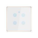 4 Gang EU UK Standard Touch Aluminum Frame Smart Timer Switch 4 Gang Smart