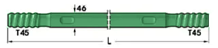 T45 Thread Speed Drill Bit Extension Rod DTH Pipe OEM 0