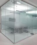 12mm Clear Tempered Glass Partition With Aluminum Profiles
