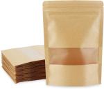 Beef Jerky Kraft Stand Up Pouches Packing Food Customized Zipper
