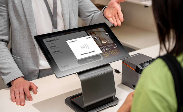 NFC Octa Core POS System 6nm Processor For Supermarket Desktop Terminal