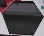 Greenhouse Black Tempered Glass Tabletop , Tempered Plate Glass Hexagon